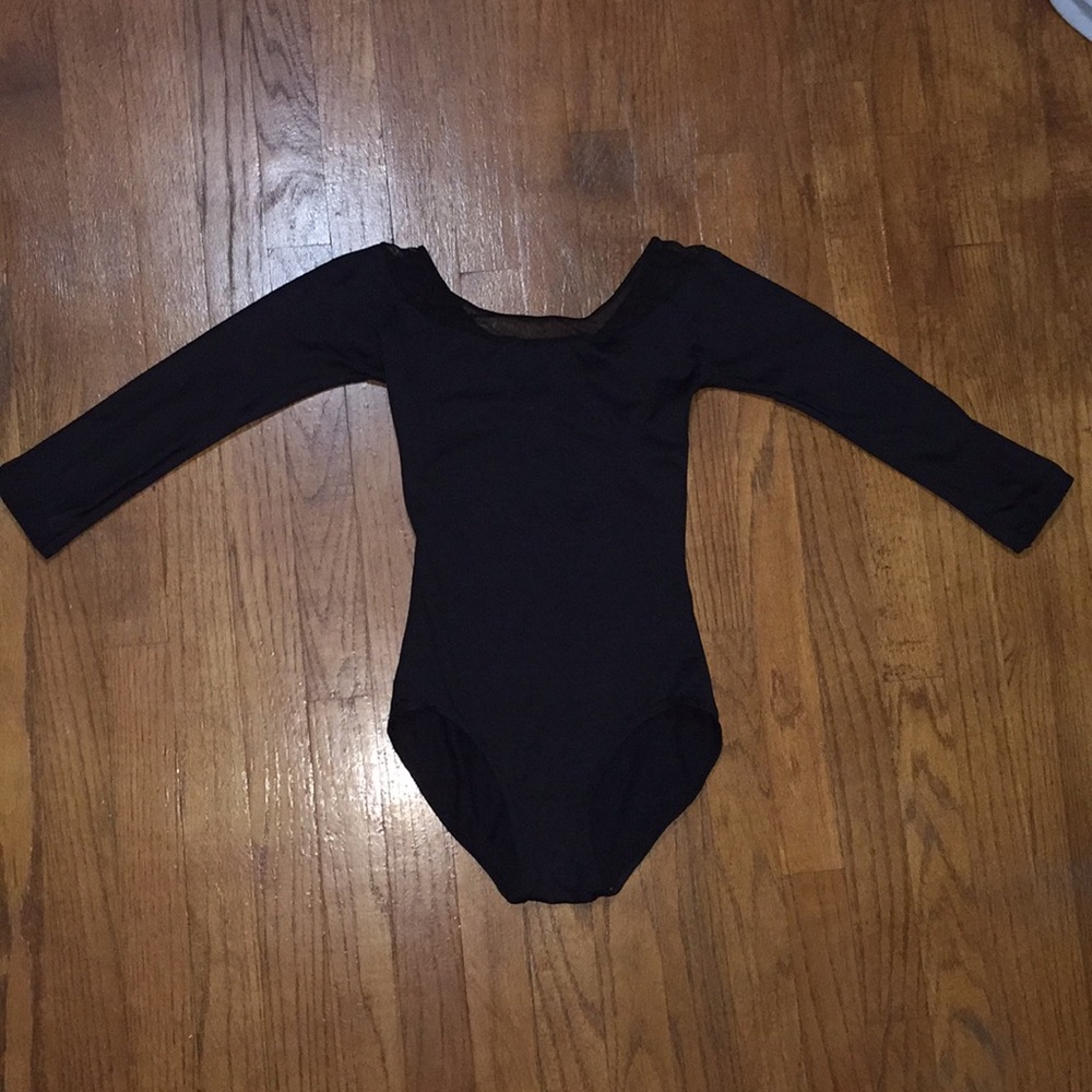 Gaynor Minden Black Juliet 3/4 SleeveBalletLeotard